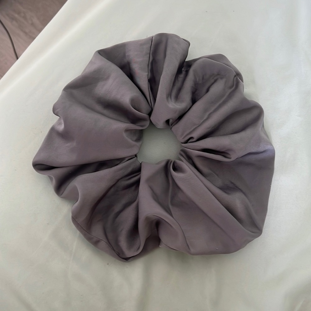 Silver Super Satin Scrunchie from Free People